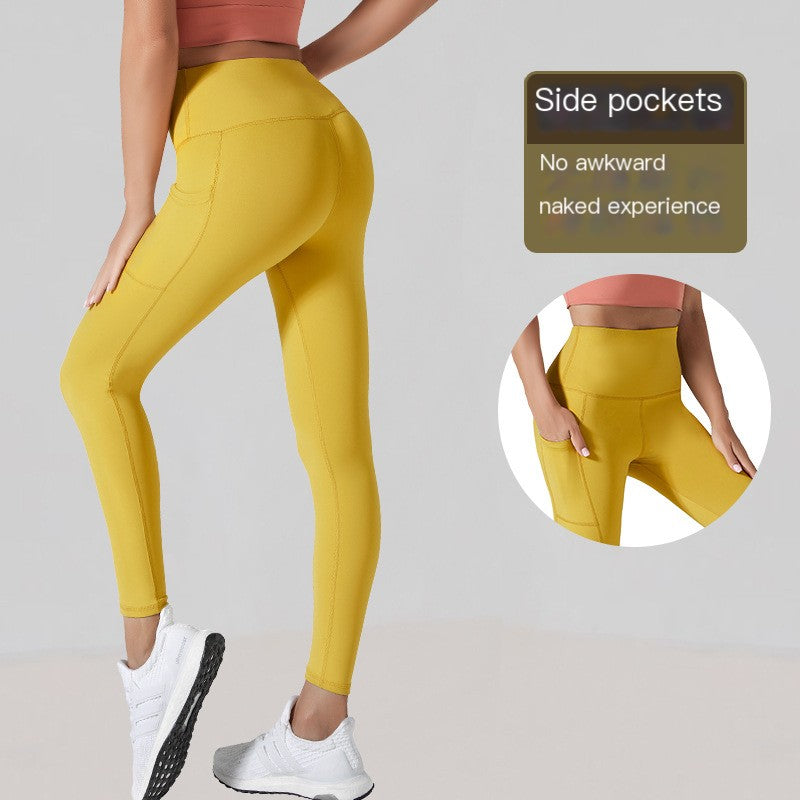 High Waist Butt-Lifting Leggings with Side Pockets