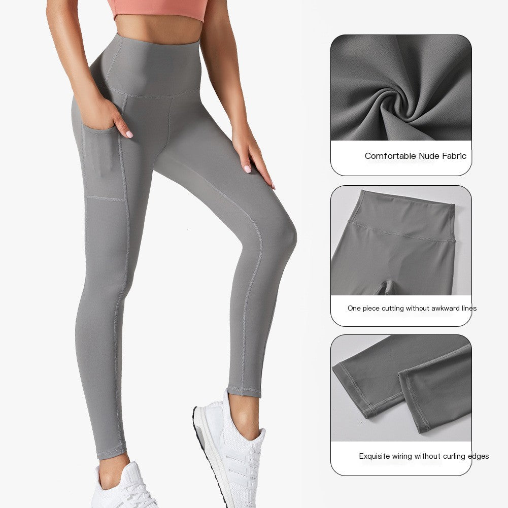 High Waist Butt-Lifting Leggings with Side Pockets